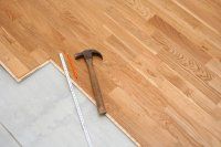 Laminate Flooring Being Fitted